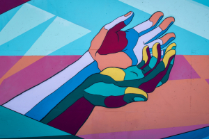 mural hands together